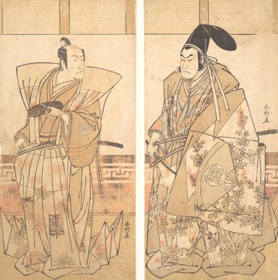 Two Actors Dressed in Ceremonial Costumes, ca. 1787 by Katsukawa Shunko