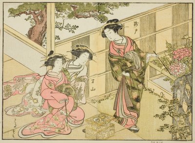 Courtesans of the Chojiya, from the book "A Comparison of Beauties of the Green Houses: A Mirror of Their Forms," vol. 1 by Katsukawa Shunsho