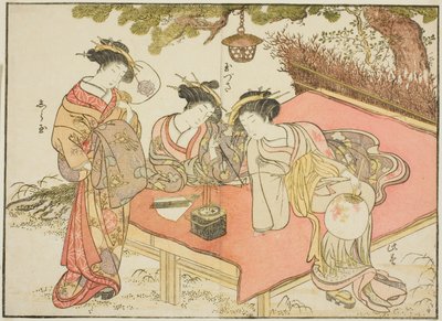 Courtesans of the Yadaya, from the book "Mirror of Beautiful Women of the Pleasure Quarters," vol. 1 by Katsukawa Shunsho