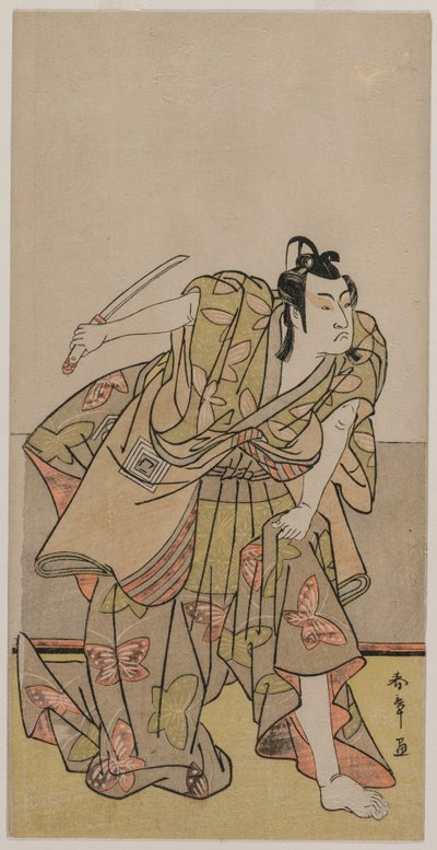 Ichikawa Monnosuke II as Soga no Goro, c. late 1770s by Katsukawa Shunsho