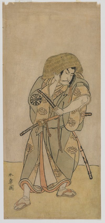 Kabuki Actor Nakamura Nakazo I as a Samurai in Disguise by Katsukawa Shunsho