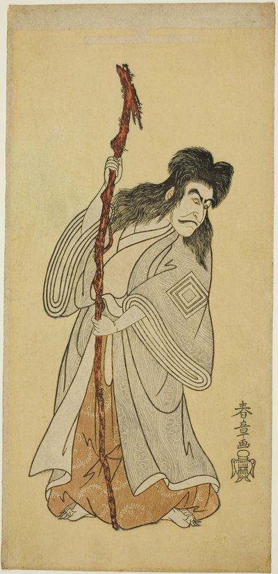 The Actor Ichikawa Danjuro IV possibly as Tenjiku Tokubei in the play "Tenjiku Tokubei Turns the Helm toward Home," performed at the Nakamura theater in the eighth month, 1768 by Katsukawa Shunsho