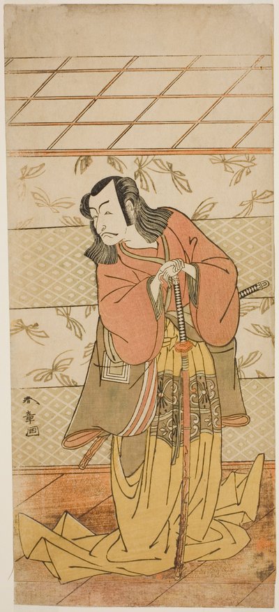 The Actor Ichikawa Danjuro V as Ashiya Doman in the Play Kikyo-zome Onna Urakata, Performed at the Morita Theater in the Seventh Month, 1776 by Katsukawa Shunsho