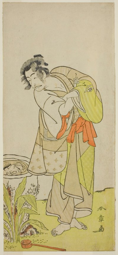 The Actor Ichikawa Danjuro V as Soga no Dozaburo in the Play Shida Yuzuriha Horai Soga, Performed at the Morita Theater in the First Month, 1775 by Katsukawa Shunsho
