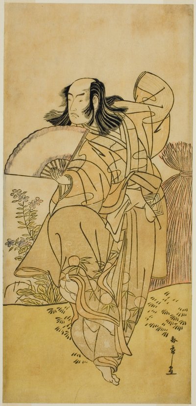 The Actor Ichikawa Yaozo III as Kusunoki Uraminosuke Disguised as a Male Fox from Tsukamoto, in the Play Kumoi no Hana Yoshino no Wakamusha, Performed at the Nakamura Theater in the Eleventh Month, 1786 by Katsukawa Shunsho