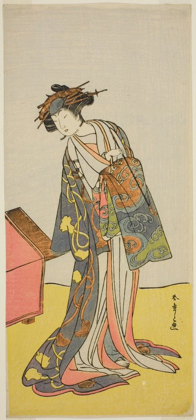 The Actor Iwai Hanshiro IV as the Courtesan Agemaki in the Play Sukeroku Yukari no Hatsu-zakura, Performed at the Ichimura Theater in the Third Month, 1776 by Katsukawa Shunsho