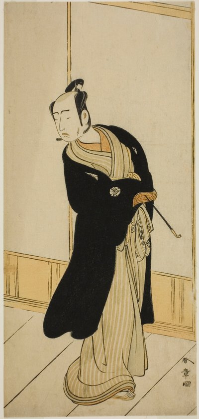 The Actor Matsumoto Koshiro IV as Izutsu Onnanosuke (?) in the Play Keisei Tsuki no Miyako (?), Performed at the Morita Theater (?) in the Ninth Month, 1775 (?) by Katsukawa Shunsho