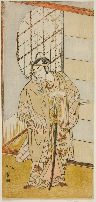 The Actor Matsumoto Koshiro IV as Matsuo-maru in the Play Sugawara Denju Tenarai Kagami, Performed at the Nakamura Theater in the Ninth Month, 1773 by Katsukawa Shunsho