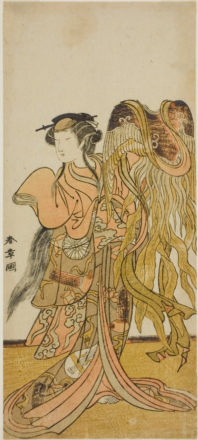 The Actor Nakamura Tomijuro I as the Courtesan Toyama of Tsuruga in the Play Keisei Tsuki no Miyako, Performed at the Morita Theater in the Eighth Month, 1775 by Katsukawa Shunsho