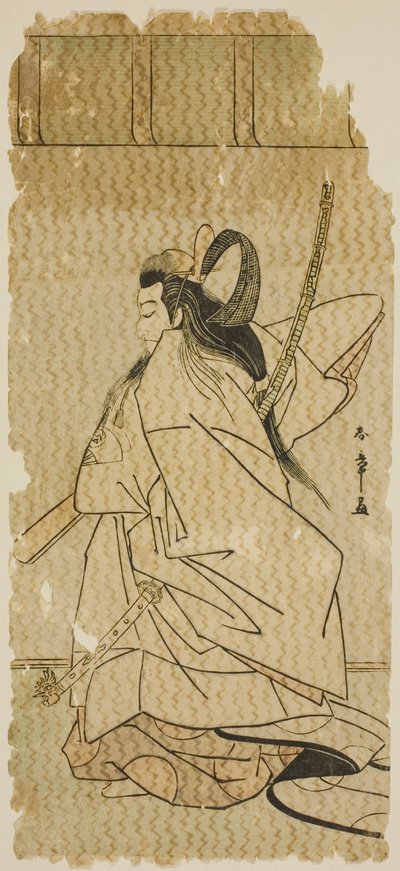 The Actor Onoe Matsusuke I as Prince Takanori in the play 
