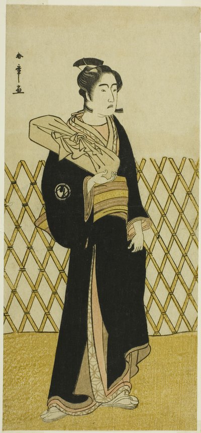 The Actor Sawamura Sojuro III as the Hairdresser Jirokichi in the Play Shida Choja-bashira, Performed at the Nakamura Theater in the Eighth Month, 1781 by Katsukawa Shunsho