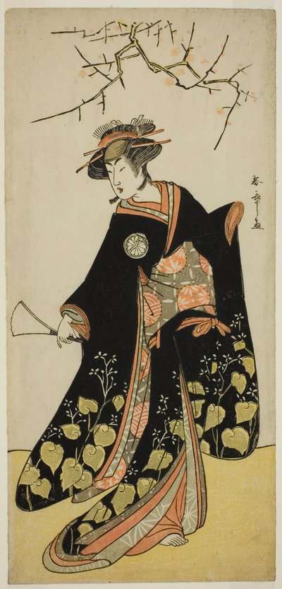 The Actor Segawa Kikunojo III as the Spirit of Joro-gumo (Harlot Spider) Disguised as the Maiko Tsumagiku, in the Play Shitenno Tonoi no Kisewata, Performed at the Nakamura Theater in the Eleventh Month, 1781 by Katsukawa Shunsho