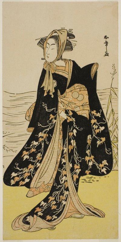 The Actor Segawa Kikunojo III as the Street-Walker Otsuyu in the Play Cho Chidori Wakayagi Soga, Performed at the Ichimura Theater in the Second Month, 1779 by Katsukawa Shunsho