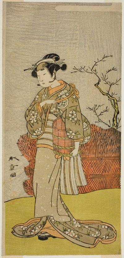 The Actor Yamashita Kinsaku II as Osaku in the Play Onna Aruji Hatsuyuki no Sekai, Performed at the Morita Theater in the Eleventh Month, 1773 by Katsukawa Shunsho