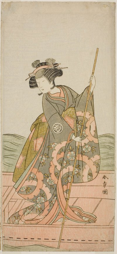 The Actor Yoshizawa Iroha I as Princess Yosooi in the Play Kikujido Shuen no Iwaya, Performed at the Morita Theater in the Eleventh Month, 1775 by Katsukawa Shunsho