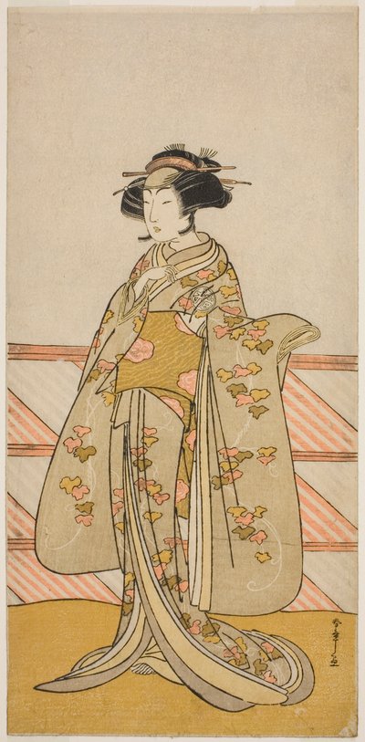 The Actor Yoshizawa Iroha I as Tamamo no Mae (?) in the Play Sakuya Kono Hana no Kaomise (?), Performed at the Nakamura Theater (?) in the Eleventh Month, 1776 (?) by Katsukawa Shunsho
