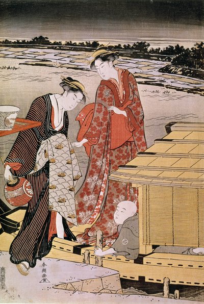 Twilight on Sumida River by Katsukawa Shunsho