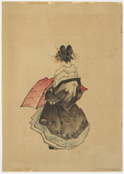 Elegant Beauty (An Oiran) by Katsushika (school of) Hokusai