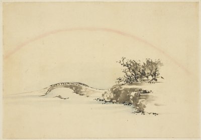 Landscape with Rainbow by Katsushika (school of) Hokusai