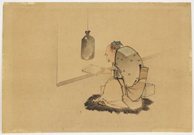 Scholar Reading at a Window, c.1850 by Katsushika (school of) Hokusai