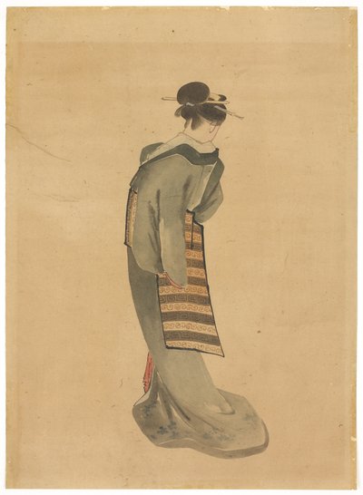 Standing Beauty (back view) by Katsushika (school of) Hokusai