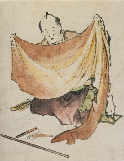 A Cloth Merchant by Katsushika Hokusai