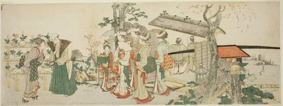 A Group of Young Women Entering the Garden of a Horticulturist by Katsushika Hokusai