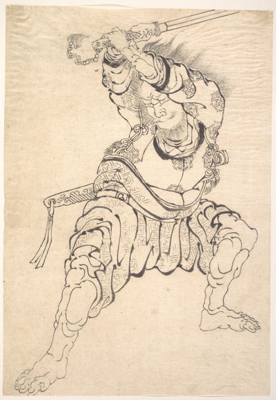 A Warrior by Katsushika Hokusai