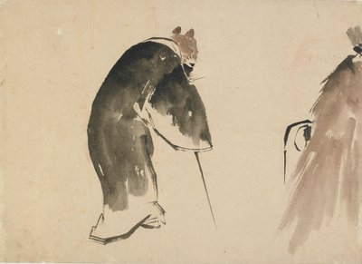 An Old Mouse Dressed in a Black Robe by Katsushika Hokusai