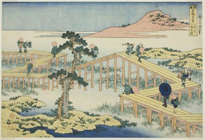 Ancient View of the Eight-planked Bridge in Mikawa Province, from the series 
