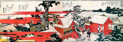 At the Shore of the Sumida River by Katsushika Hokusai
