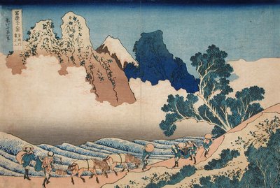 Back View of Fuji from the Minobu River by Katsushika Hokusai