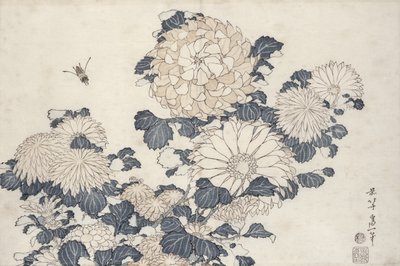 Bee and Chrysanthemums, from the Series 