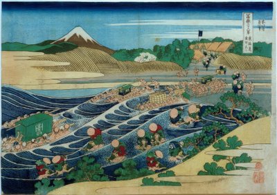 Mount Fuji, Seen from Kanaya on the Tōkaidō Road by Katsushika Hokusai