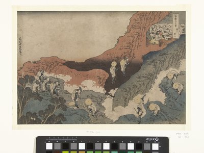 Mountain Climbers (36 Views of Mount Fuji series) by Katsushika Hokusai