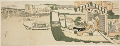 Boating parties on the Sumida River by Katsushika Hokusai