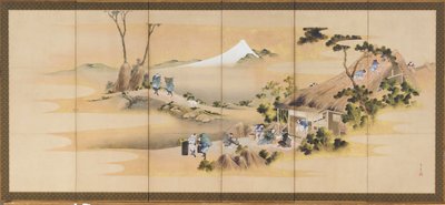 Country Scenes and Mount Fuji, One of a Pair, Edo Period, ca. 1830-1832 by Katsushika Hokusai