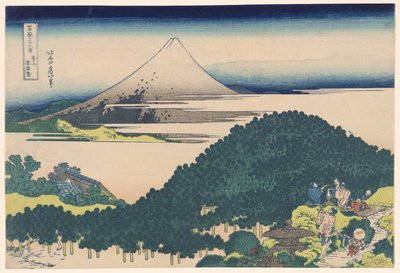 Cushion Pine Tree at Aoyama, from the series "Thirty-six Views of Mount Fuji" by Katsushika Hokusai