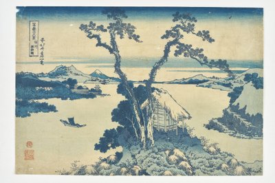 The Suwa Lake in Shinshu Province, from the series 36 Views of Mount Fuji by Katsushika Hokusai