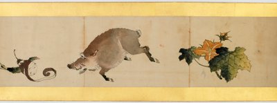 Detail of Handscroll with Miscellaneous Images, Edo Period, 1839 by Katsushika Hokusai