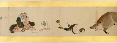 Detail of Handscroll with Miscellaneous Images, Edo Period, 1839 by Katsushika Hokusai