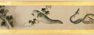 Detail of Handscroll with Miscellaneous Images, Edo Period, 1839 by Katsushika Hokusai