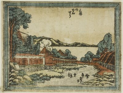 Evening Bell at Mii, from the series Eight Views of Omi in Etching Style by Katsushika Hokusai
