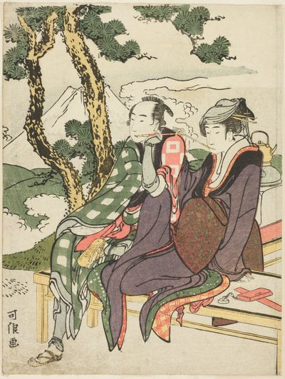 Evening Glow for Date no Yosaku and Seki no Koman, from the Untitled Series Known as 