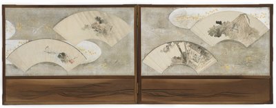Four Fan Paintings: 