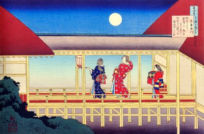 From the series Hundred Poems by One Hundred Poets: Akazome Emon by Katsushika Hokusai