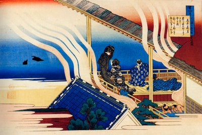 From the Series Hundred Poems by One Hundred Poets: Fujiwara no Yoshitaka by Katsushika Hokusai