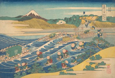 Fuji Seen from Kanaya on the Tokaido by Katsushika Hokusai