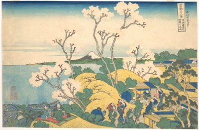 Fuji from Gotenyama at Shinagawa on the Tōkaidō, from the series Thirty-six Views of Mount Fuji by Katsushika Hokusai
