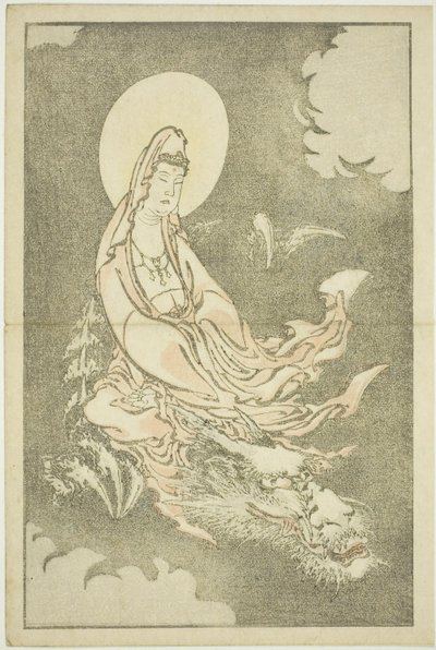 Goddess Riding a Dragon, from The Picture Book of Realistic Paintings of Hokusai by Katsushika Hokusai